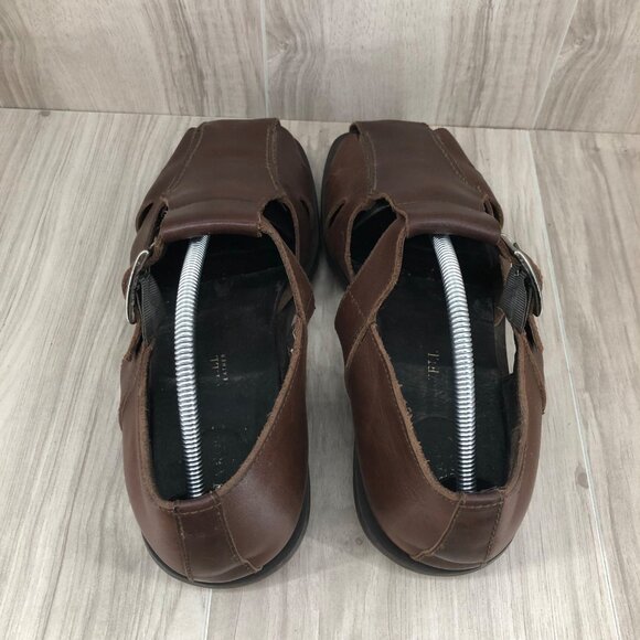 Harold Powell Fisherman Sandals Mens 11.5M Brown Leather Buckle Shoes main image 12